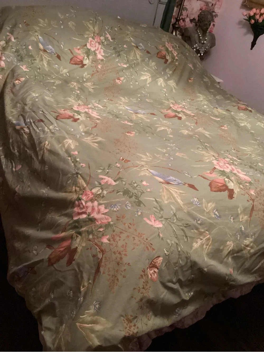 Pottery Barn Sylvie F/Q Duvet Cover & Duvet Organic Cotton Floral 87”x93”